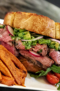 Aussie Grassfed Steak Sandwiches with Avocado Chimichurri