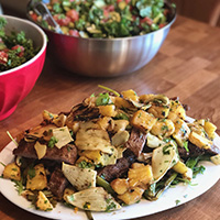 Spice grilled Aussie grassfed steak  with grilled pineapple & fennel chutney