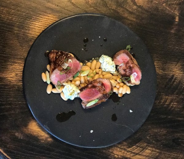 Tamarind marinated Aussie lamb shoulder chops with cannellini beans