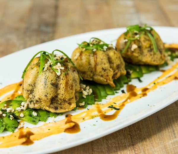 Aussie lamb okonomiyaki puffs