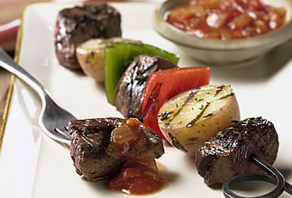 Australian Beef and Potato Kabobs with Homemade Ketchup