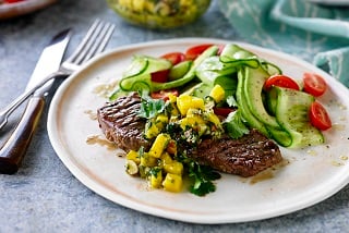 Aussie Beef Sirloin with Almond Mojo Sauce