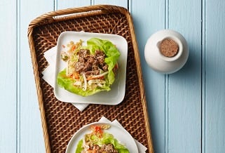 Bulgogi-style lamb lettuce cups