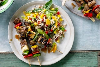 Cypriot-style Aussie Beef and Haloumi Kebabs