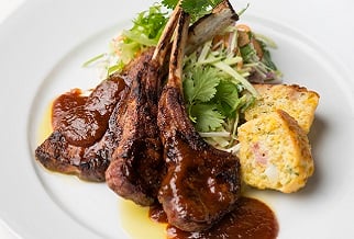 Grilled Aussie lamb chops with tamarind BBQ sauce