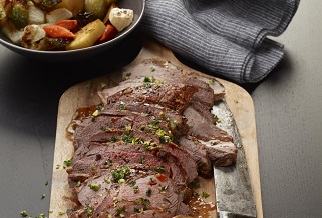 Sam’s True Aussie roasted lamb leg with gremolata