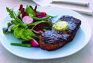 Teriyaki Steak with Wasabi Butter