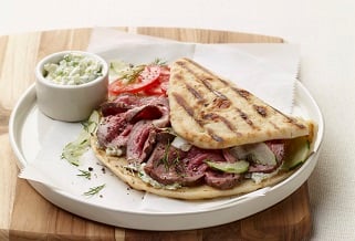 Weeknight Lamb Gyros with Tzatziki Sauce