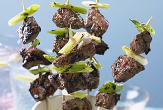 Australian Beef Satay Skewers with Papaya Relish