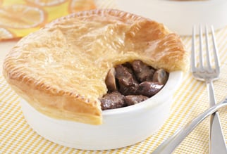 Beef Onion and Mushroom Pies