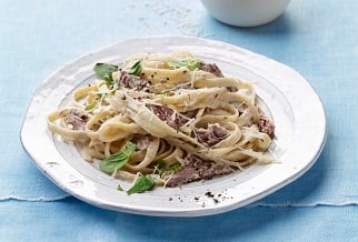 Easy lamb fettuccine alfredo