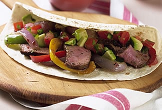 Australian Beef and Pepper Fajitas with Avocado Salsa