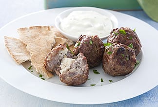 Feta Stuffed Goat Meatballs