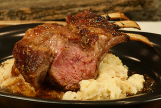 honey-cumin glazed rack of lamb