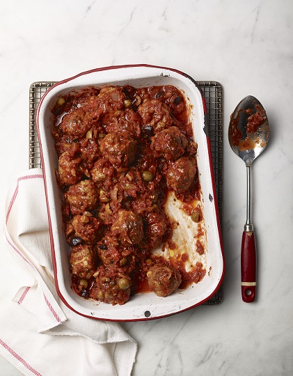 lamb and feta meatballs with tomato sauce
