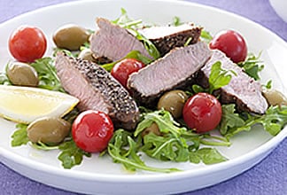 Lemon Pepper Goat Backstrap Salad