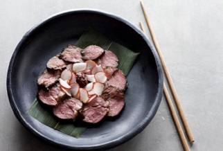 Sous vide misoyaki lamb neck