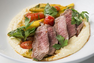 Aussie Lamb Loin with Goat Cheese Polenta