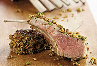 Parsley, Orange and Pecan Crusted Rack of Lamb